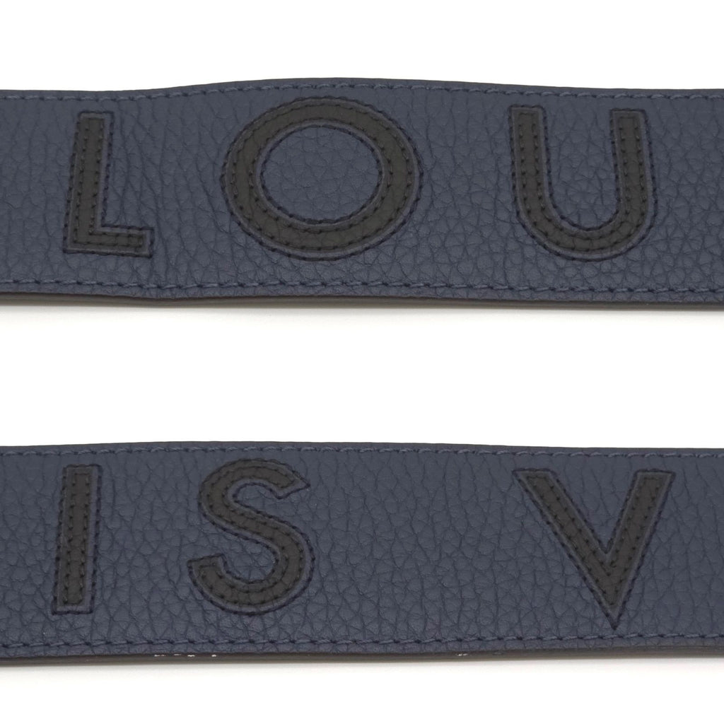 Louis Vuitton Shoulder Strap Logo Taurillon Leather Navy Noir Color 112.5 — view 9
