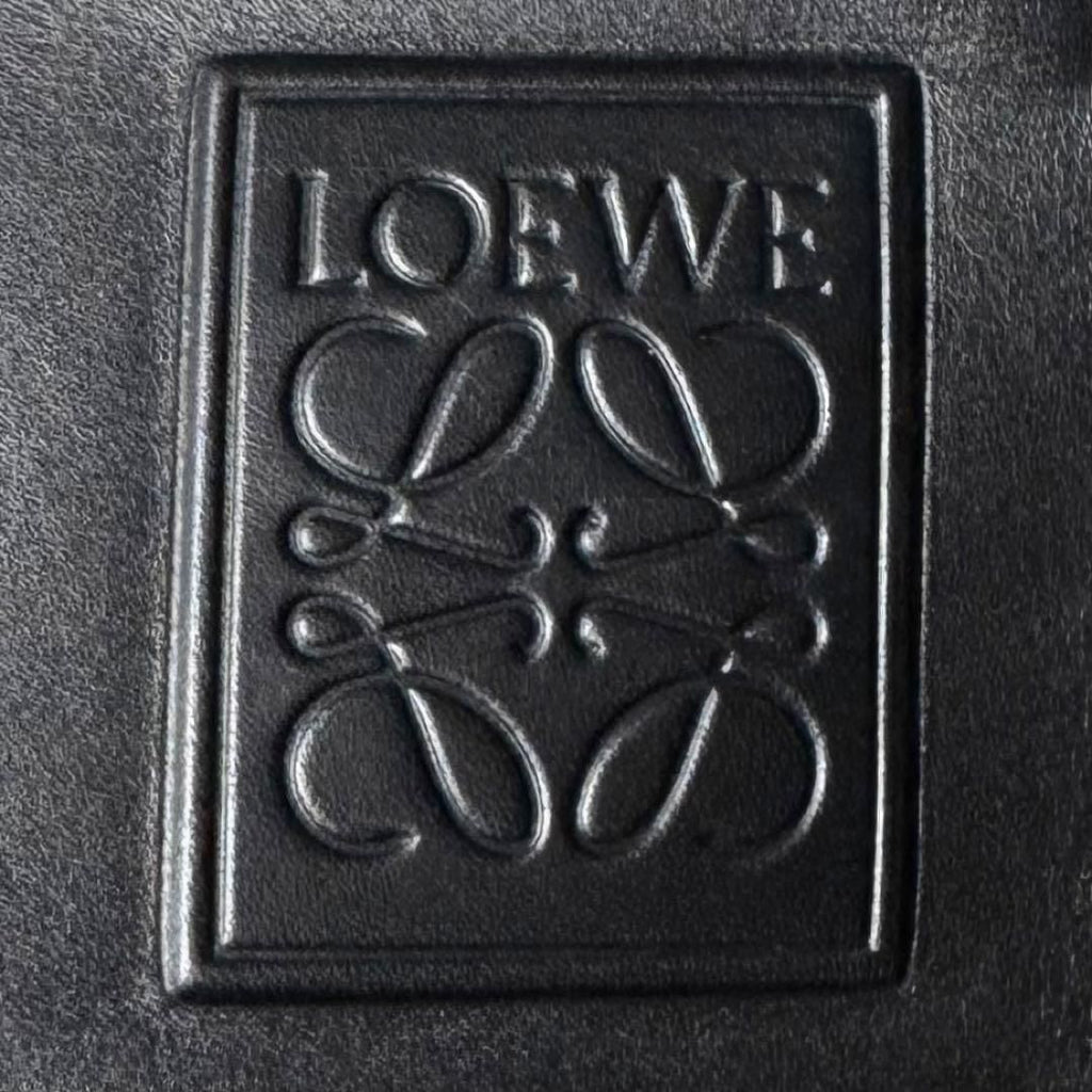 Loewe T Pouch Anagram Clutch Black Satin Cafe — view 7