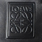 Loewe T Pouch Anagram Clutch Black Satin Cafe — view 7