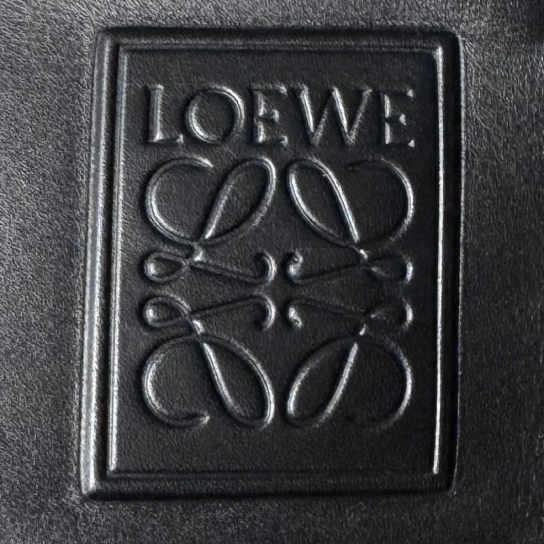 Loewe T Pouch Anagram Clutch Black Satin Cafe — view 7