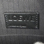 Loewe T Pouch Anagram Clutch Black Satin Cafe — view 9