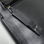 Loewe T Pouch Anagram Clutch Black Satin Cafe — view 8