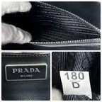Prada Saffiano Triangle Logo Tote Black — view 7