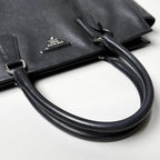 Prada Saffiano Triangle Logo Tote Black — view 9