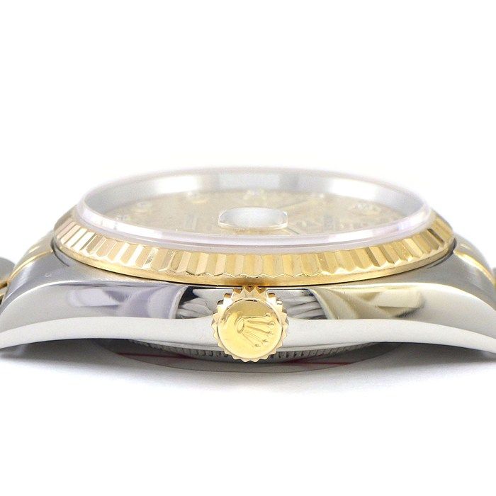Rolex Watch Datejust P Number 10 Points Diamond Index Champagne Color Computer — view 2