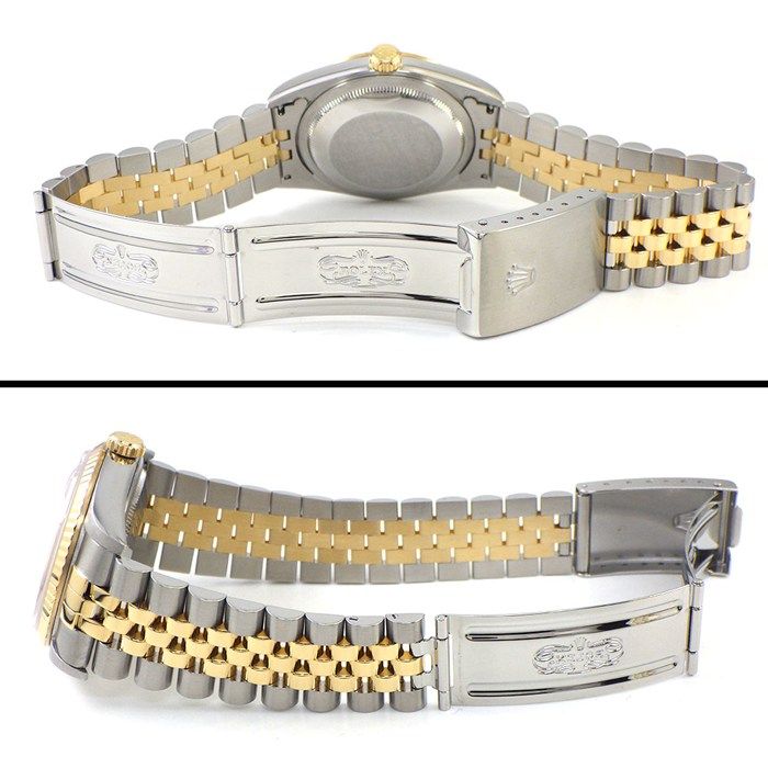 Rolex Watch Datejust P Number 10 Points Diamond Index Champagne Color Computer — view 3