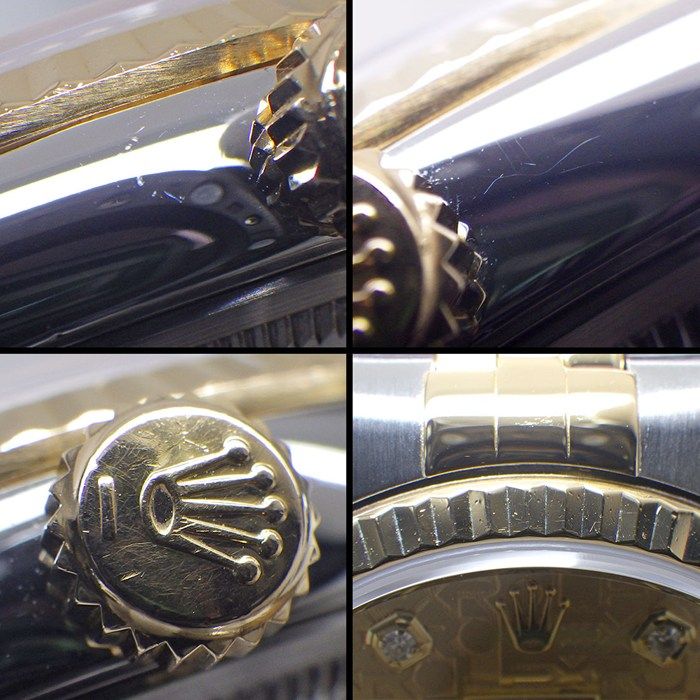 Rolex Watch Datejust P Number 10 Points Diamond Index Champagne Color Computer — view 7