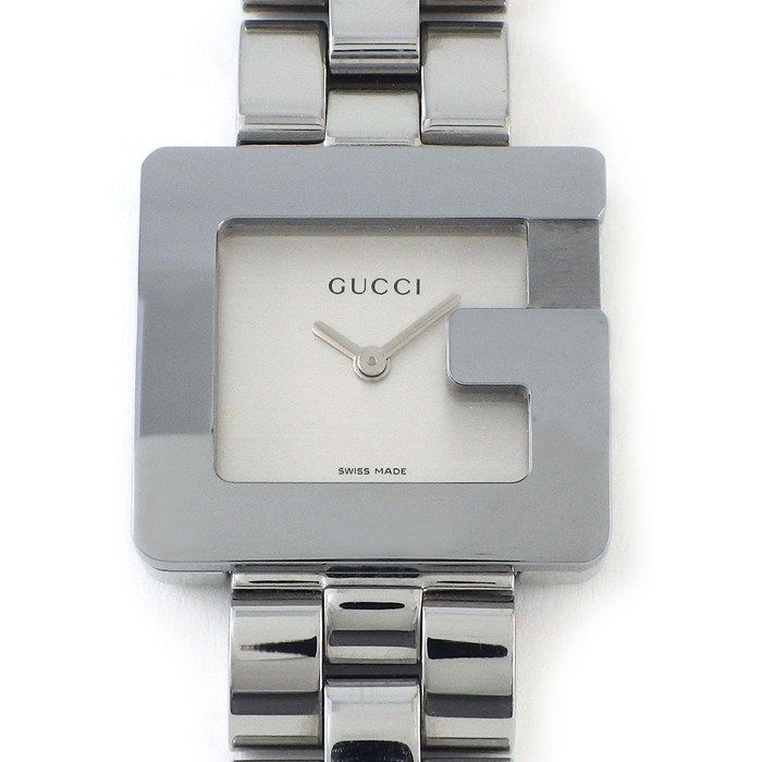 Gucci Watch Square Silver Dial SS Quartz Analog