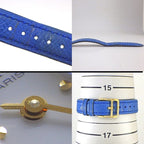 Hermes Kelly Watch Cadena Rock Motif White Dial Blue Cowhide Quartz Analog — view 8