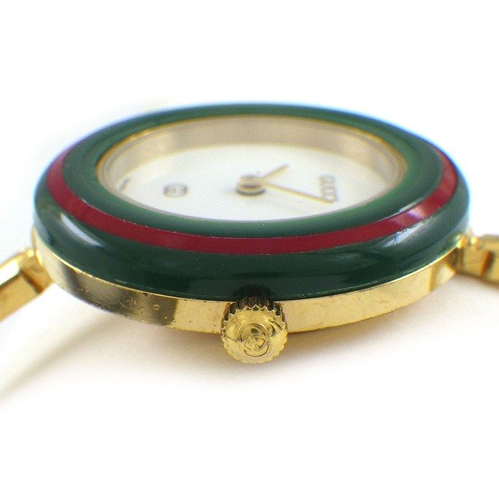 Gucci Watch Change Bezel White Dial Multicolor All 11 Colors Quartz Analog — view 2