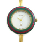 Gucci Watch Change Bezel White Dial Multicolor All 11 Colors Quartz Analog