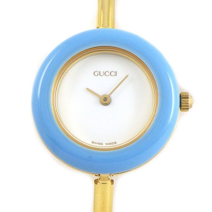 Gucci Watch Change Bezel 11 12.2 Multicolor All 12 Colors White Dial Quartz