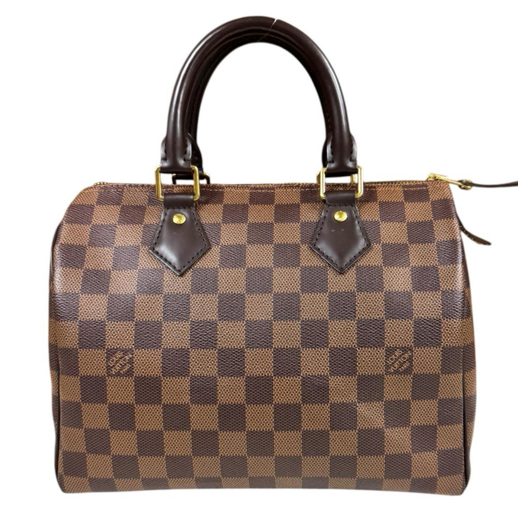 Louis Vuitton Speedy 25 Damier Handbag Canvas Brown