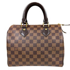 Louis Vuitton Speedy 25 Damier Handbag Canvas Brown