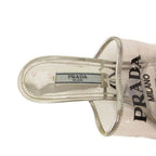 Prada Mules Triangle Logo Pointed Toe 36 Clear Silver Color TQ — view 8