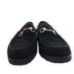 Gucci Loafers Slip on Horsebit Suede 39 Black — view 3