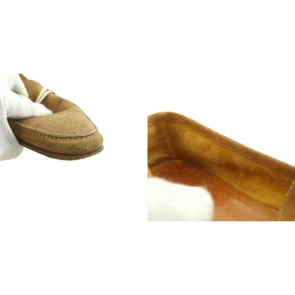 Hermes Suede Loafers Chaine D'ancre Round Toe Lo Heels 42 Beige SS — view 9