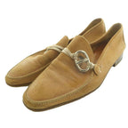 Hermes Suede Loafers Chaine D'ancre Round Toe Lo Heels 42 Beige SS
