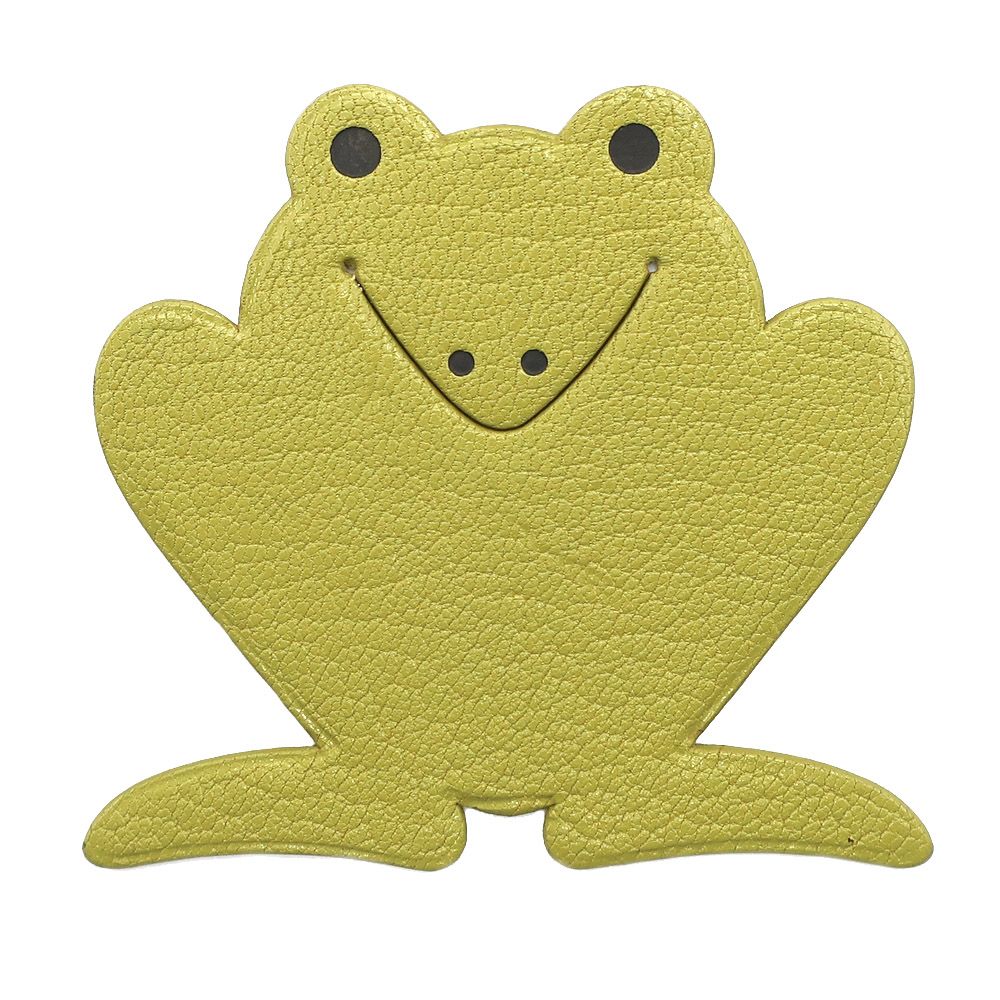 Hermes Heaven Pika Book Frog Green Chevre Bookmark Animal Motif