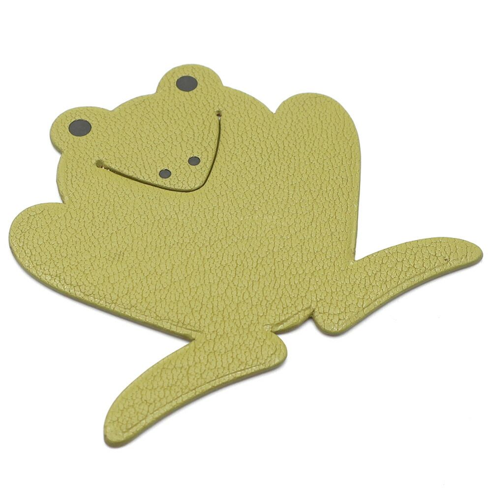 Hermes Heaven Pika Book Frog Green Chevre Bookmark Animal Motif — view 3