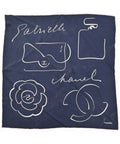Chanel Bandana Scarf Navy
