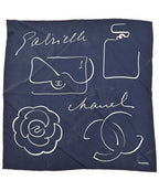 Chanel Bandana Scarf Navy