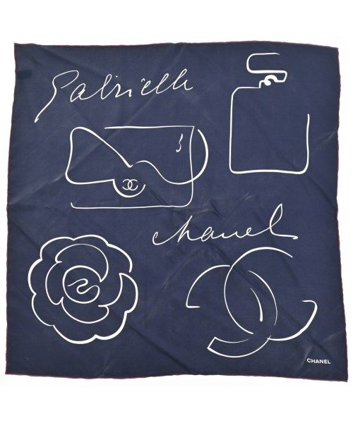 Chanel Bandana Scarf Navy