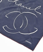 Chanel Bandana Scarf Navy — view 2