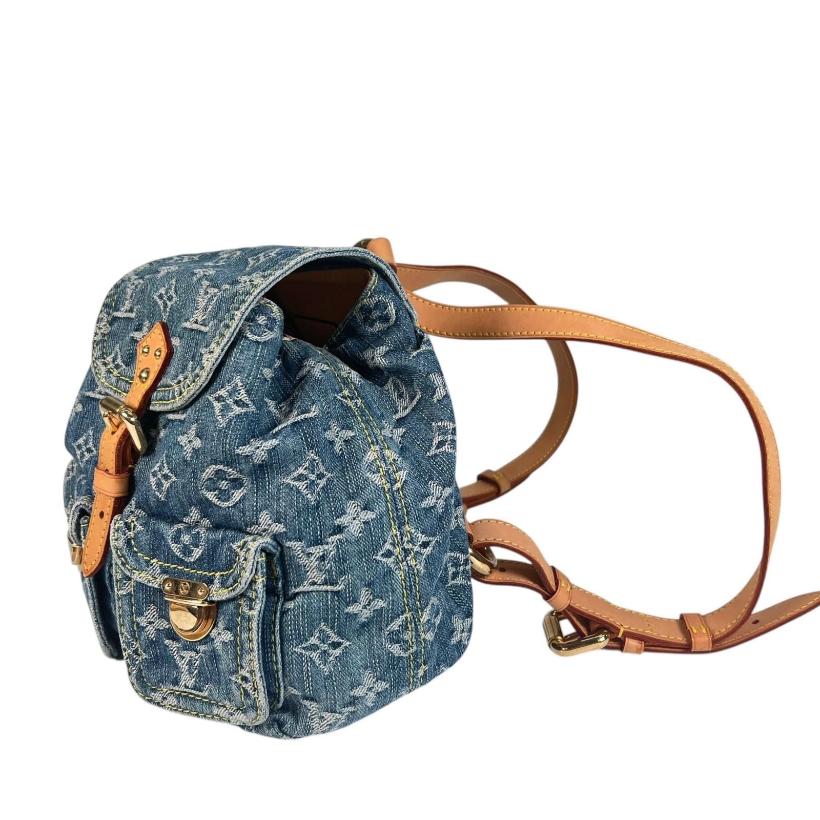 Louis Vuitton Backpack Monogram Denim Blue Sac a Dos PM — view 2