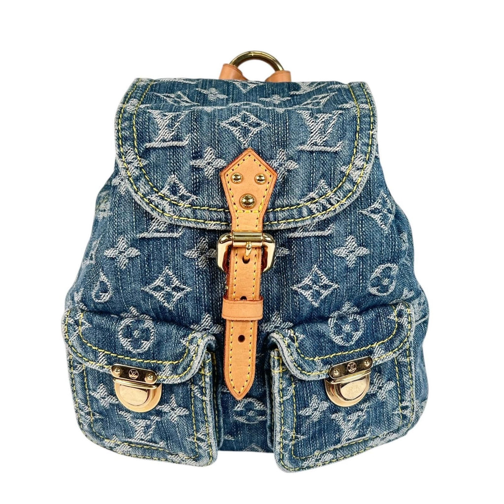 Louis Vuitton Backpack Monogram Denim Blue Sac a Dos PM