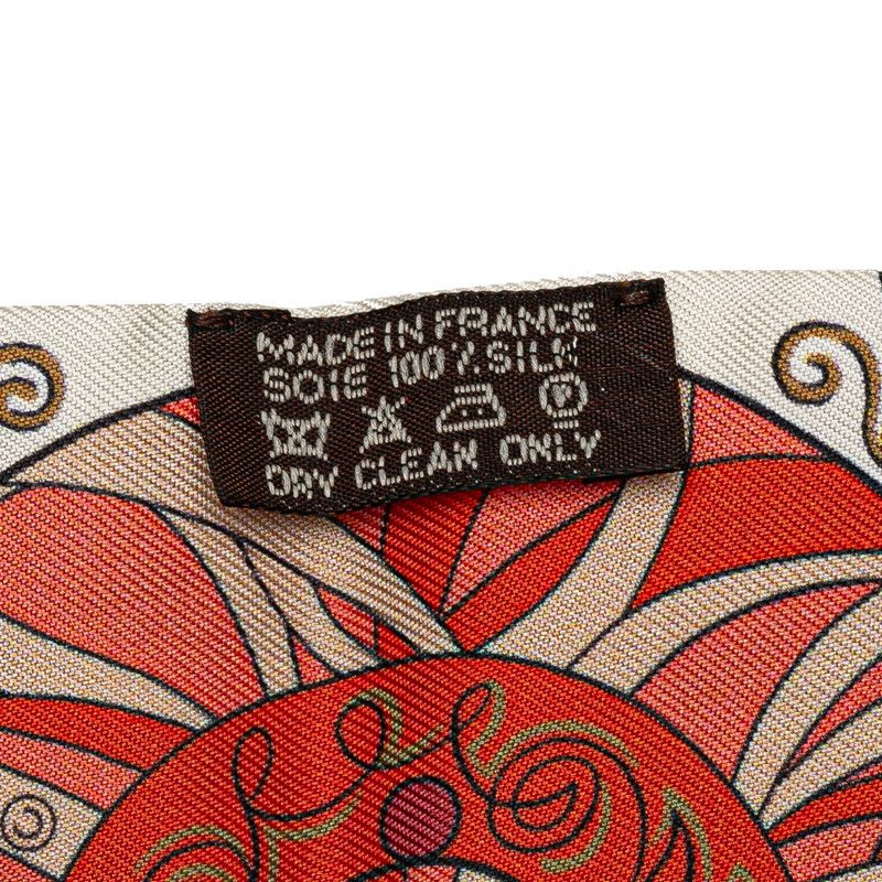 Hermes Twilly les Flots du Cheval Award for Horses Scarf Red White Multicolor — view 5