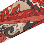 Hermes Twilly les Flots du Cheval Award for Horses Scarf Red White Multicolor — view 3