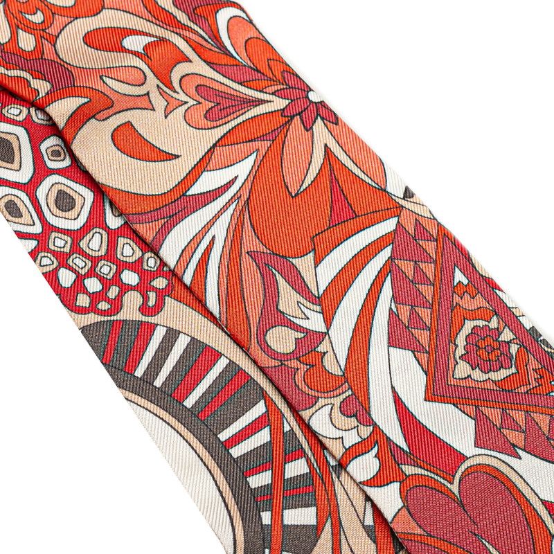 Hermes Twilly les Flots du Cheval Award for Horses Scarf Red White Multicolor — view 2
