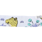 Hermes Twilly les Leopard Scarf Blue Yellow Silk — view 2