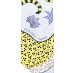 Hermes Twilly les Leopard Scarf Blue Yellow Silk — view 4