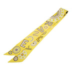 Hermes Twilly Tohu Bohu Chaos Scarf Yellow Silk — view 2