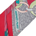 Hermes Twilly Selle de Dignitaire High Official's Saddle Scarf Multicolor Silk — view 2
