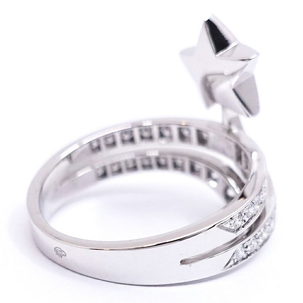 Chanel 18k White Gold Comet Diamond Ring Star Polished — view 7