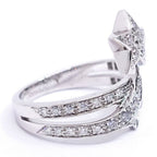 Chanel 18k White Gold Comet Diamond Ring Star Polished — view 5