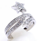 Chanel 18k White Gold Comet Diamond Ring Star Polished — view 4