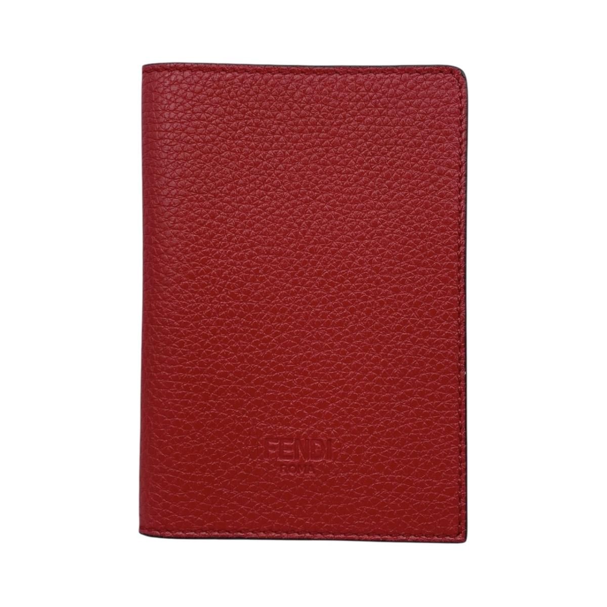 Fendi Passport Case Pass Calf Leather Logo