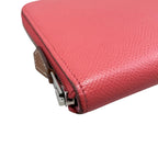 Hermes Wallet Azap Silk in Long Veau Pink Yellow Silver — view 3