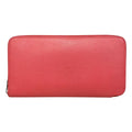 Hermes Wallet Azap Silk in Long Veau Pink Yellow Silver