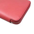 Hermes Wallet Azap Silk in Long Veau Pink Yellow Silver — view 4