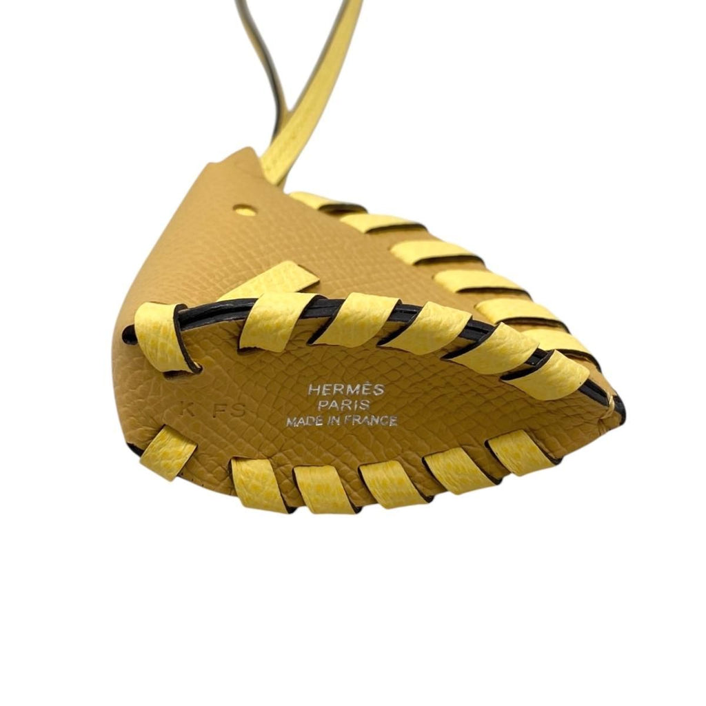 Hermes Bag Charm Cheval Tresse Veau Epsom Braided Horse Yellow — view 6