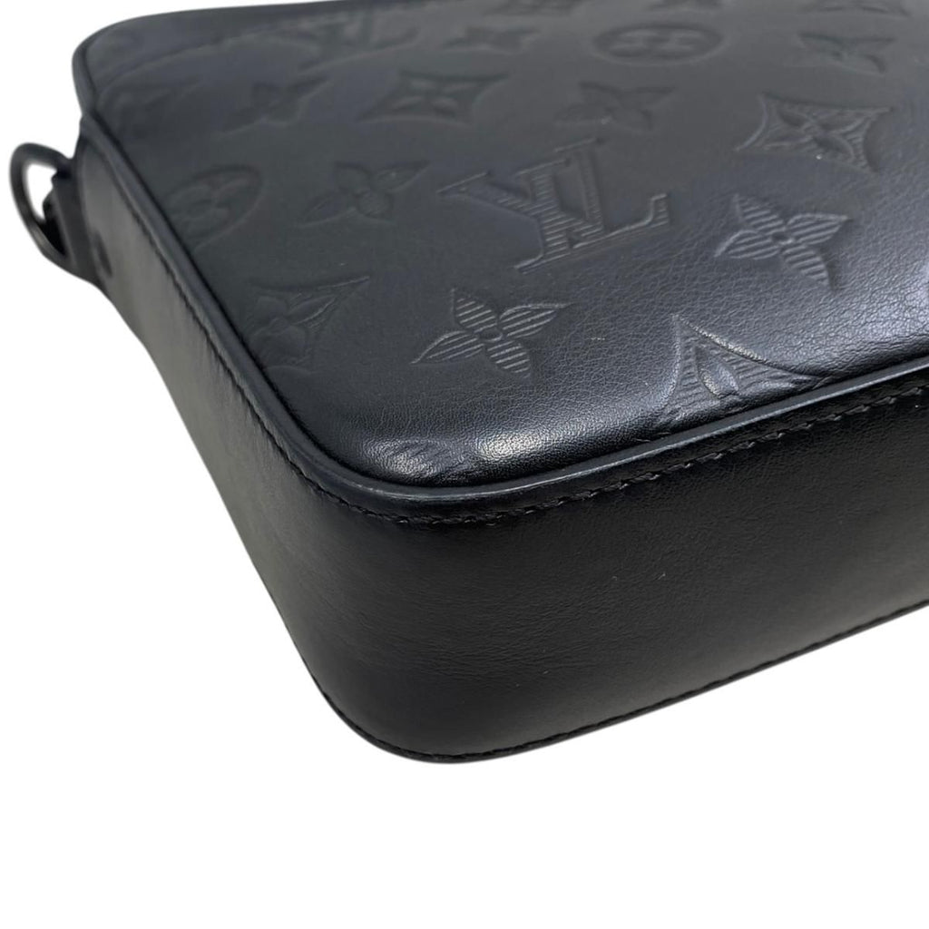 Louis Vuitton Shoulder Bag Duo Messenger Monogram Shadow Noir Black — view 4