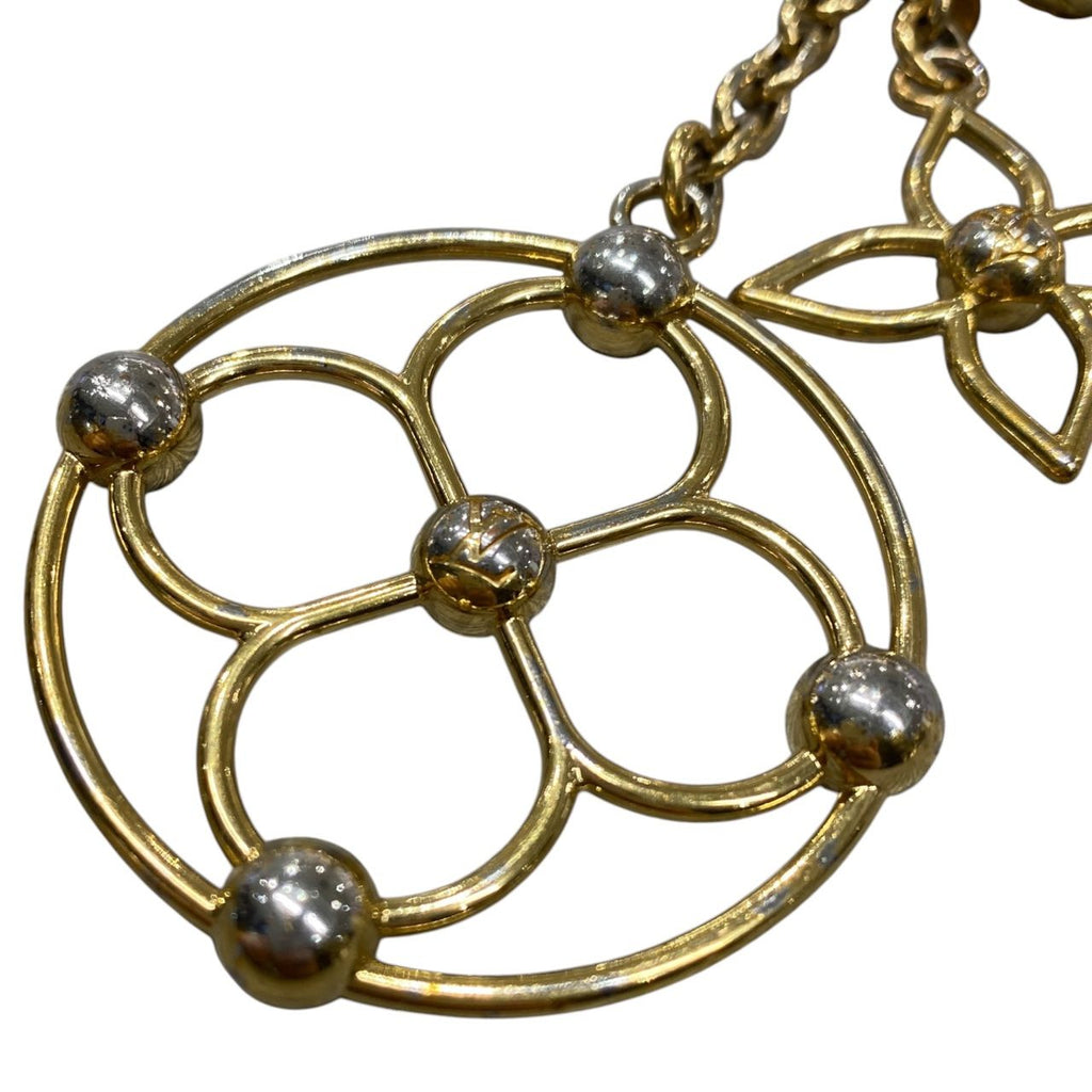 Louis Vuitton Bag Charm Key Holder Blue Gold — view 3
