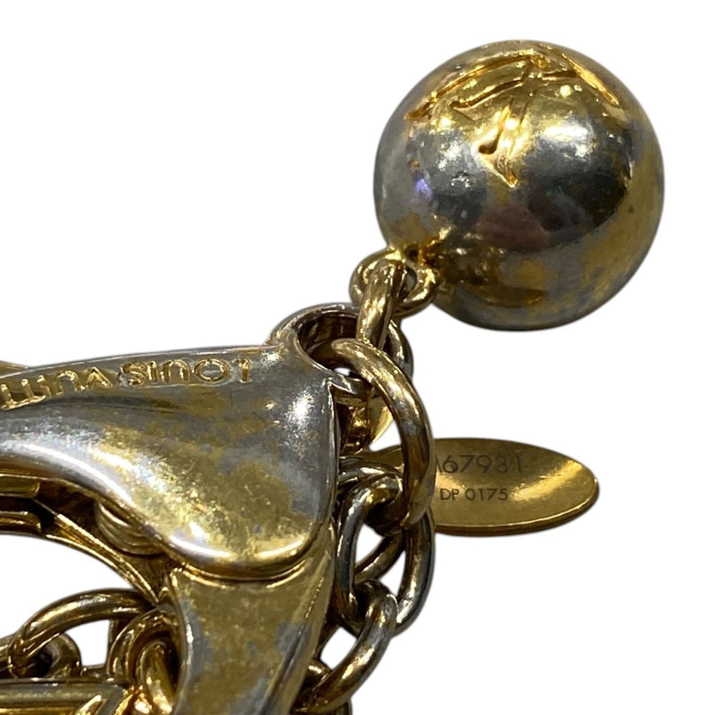 Louis Vuitton Bag Charm Key Holder Blue Gold — view 5