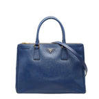 Prada Galleria 2-Way Shoulder Bag Blue Saffiano Leather