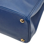 Prada Galleria 2-Way Shoulder Bag Blue Saffiano Leather — view 4